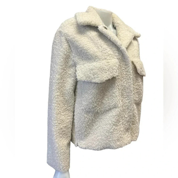 Zara Off White  Teddy Coat Size Small - Picture 2 of 10